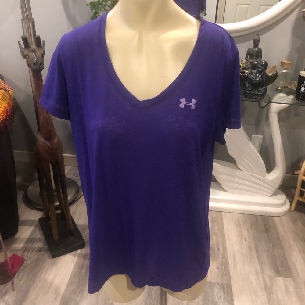 HEATGEAR bright dark purple tshirt